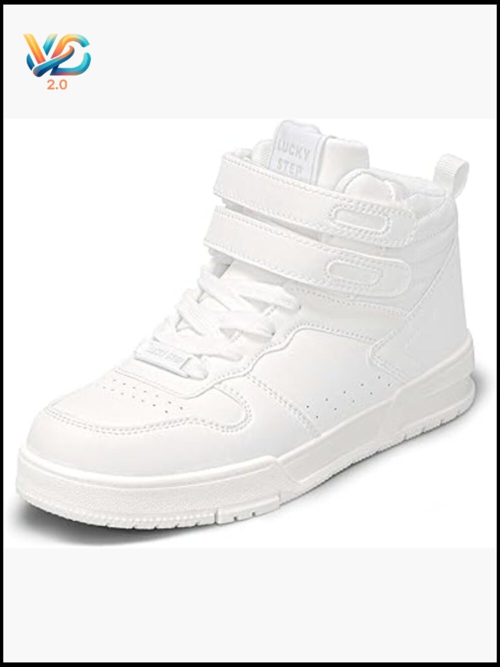 High Top Fashion Sneakers Platform Hook and Loop Casual Faux Leather Ankle Boots
